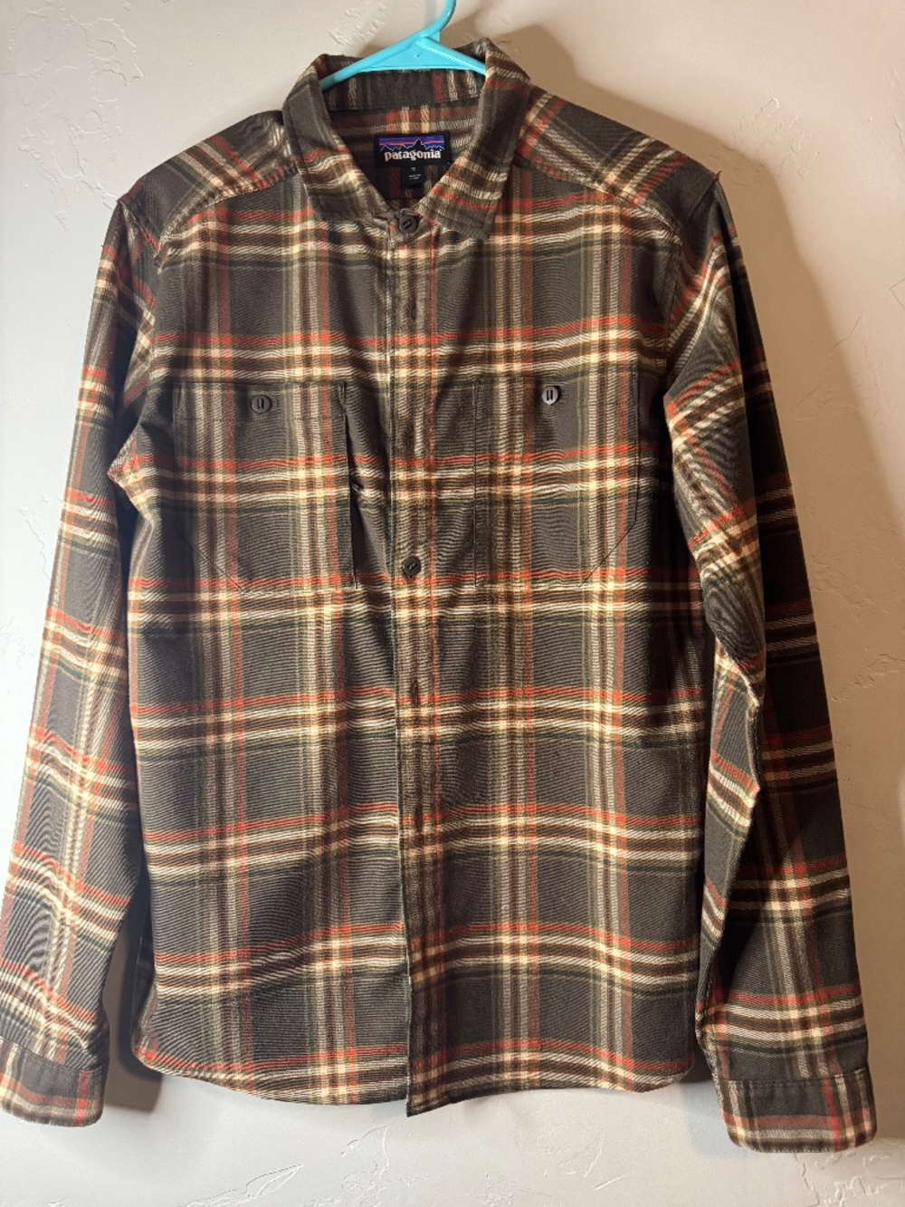 Patagonia Mens Brown Flannel Shirt, Size M.